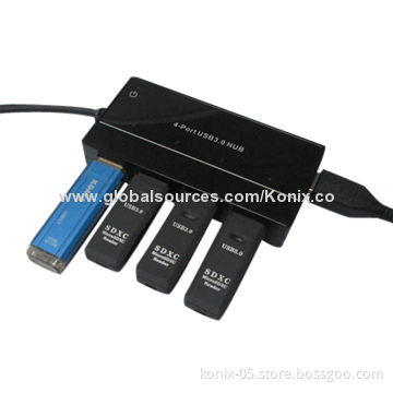 4-port High-speed USB 3.0 Hub with Power SwitchNew